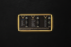 Beard Balm Sample Trio, readable text with golden backlight