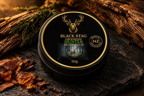 Hunter Beard Balm labelled lifestyle product photo