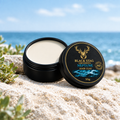 Black Stag Grooming Neptune Hair Clay 50g open tin, smooth clay surface